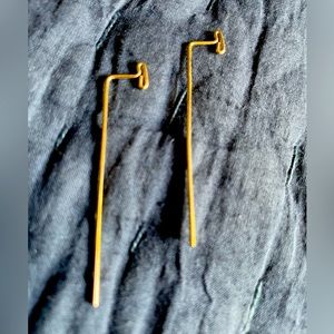 Gold threader modern delicate earrings